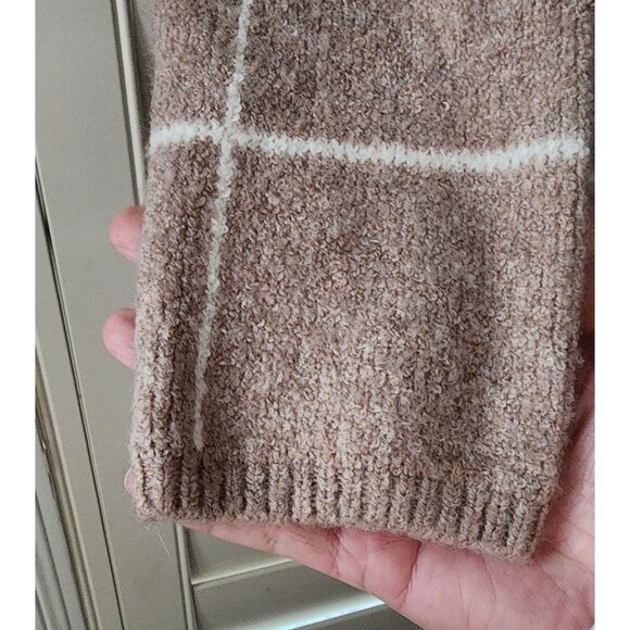 Madewell Window Pane Wool Blend Sweater Tan Size XS - Picture 6 of 10